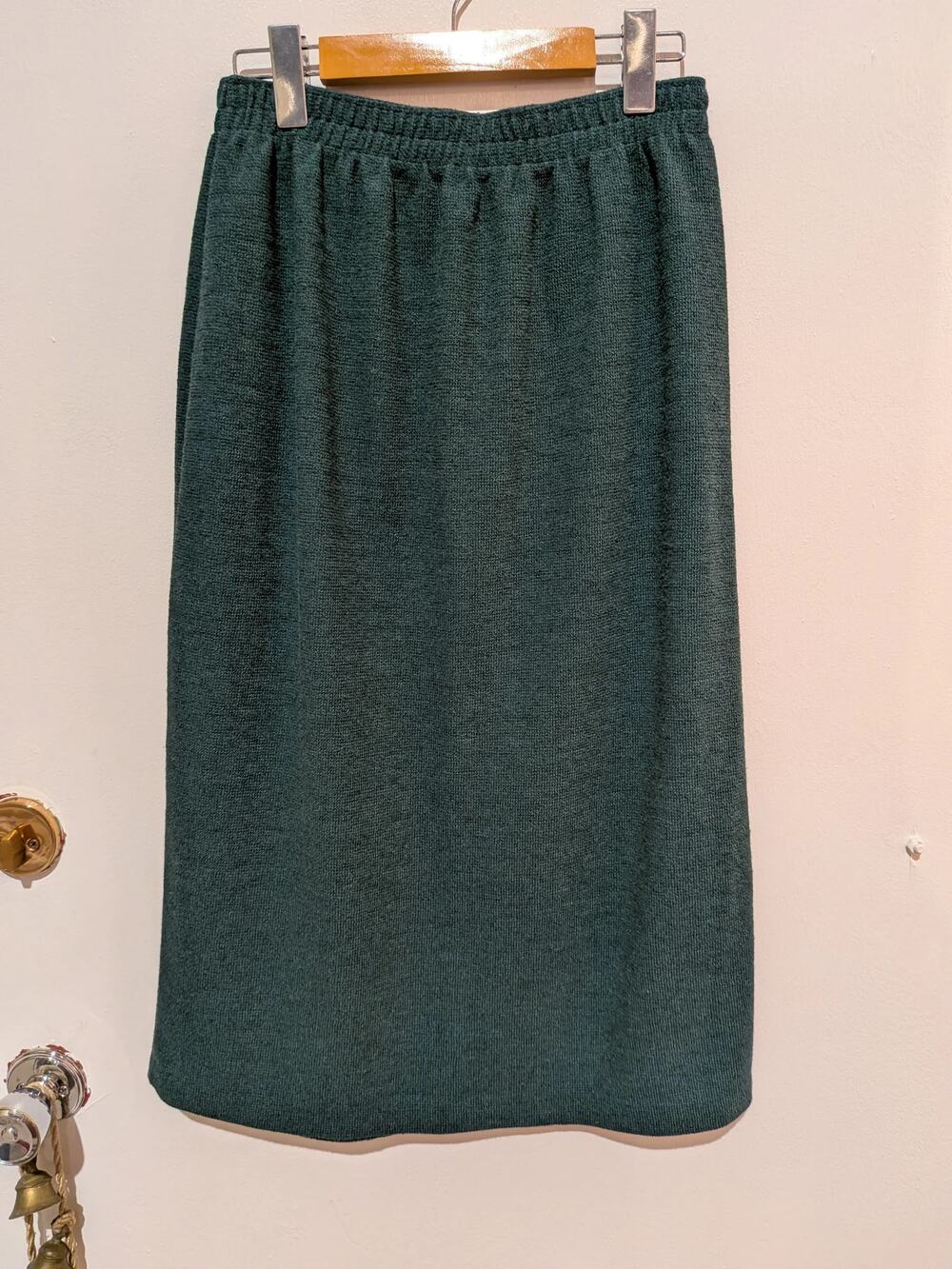 Weekenders Knit Midi Skirt In Dark Green, Size M